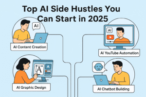 Read more about the article Top AI Side Hustles You Can Start in 2025 (Complete Guide)